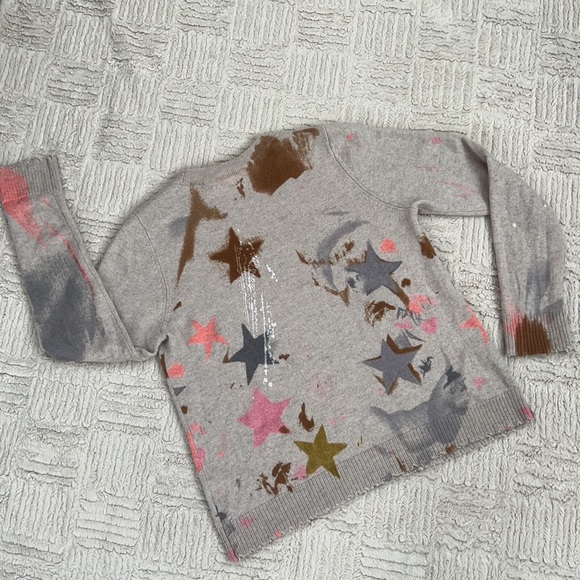 Lisa Todd Super Nova Sweater In Birch, 100% cashmere sweater, Size Medium, EUC - Picture 4 of 16